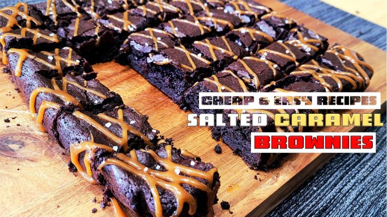 Cheap and Healthy Dessert with These Salted Caramel Brownies. Easy Dessert Recipes. Cocoa Brownies