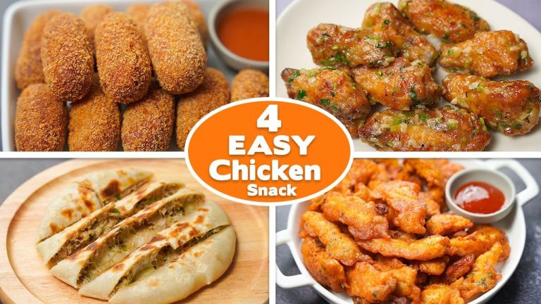 4 Easy Chicken Snacks Recipes | Instant Chicken Snacks Recipes | Easy Chicken Snacks Recipes