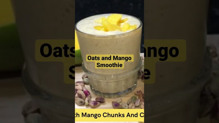 Oats and Mango Smoothie #shorts #shortsfeed #oatsrecipe #healthybreakfast #oats #smoothie #healthy