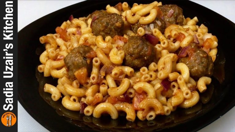 Meatballs Pasta | Macaroni Recipe | Pasta Recipe by  Sadia Uzair's Kitchen