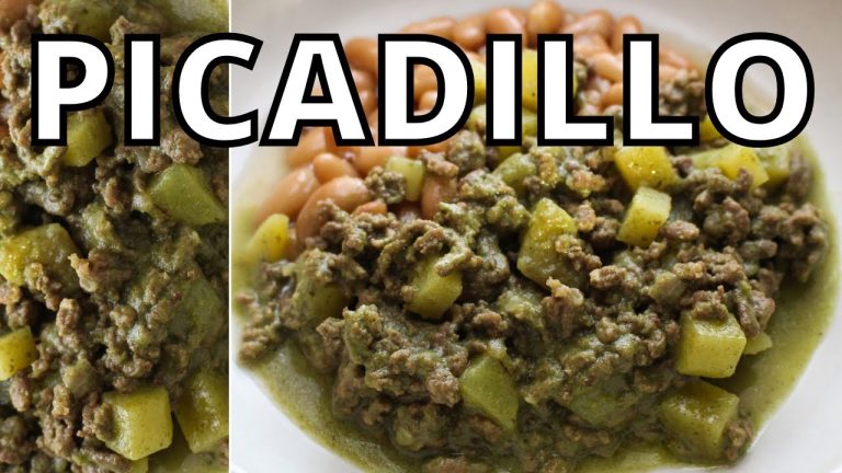 QUICK and EASY Picadillo Verde Recipe (Ground Beef and Potatoes in Spicy Green Sauce)