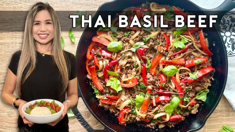 THAI BASIL BEEF | Quick & Easy Thai Basil Ground Beef Recipe