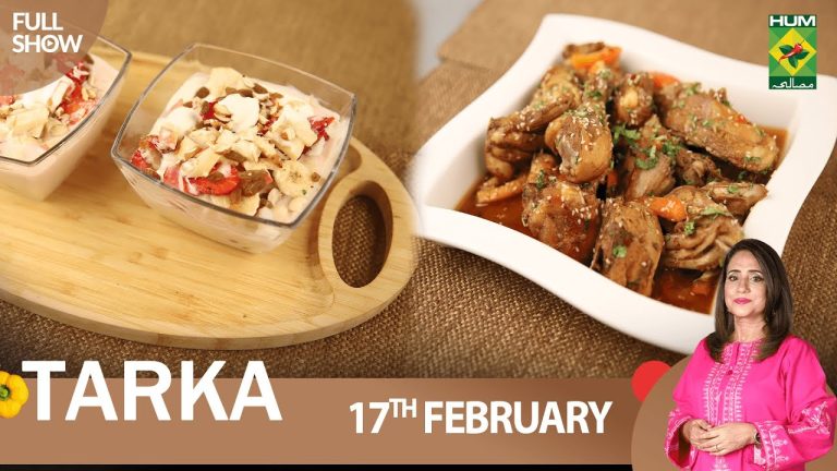 Tarka – 17 Feb 2023 – Recipes: Fruit Custard, Garlic Chicken & Garlic Fried Rice – Rida Aftab