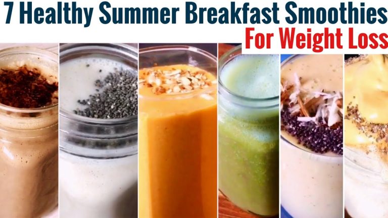 7 Healthy Summer Breakfast Smoothie Recipe | Quick Easy Weight loss Indian Breakfast Idea | In Hindi