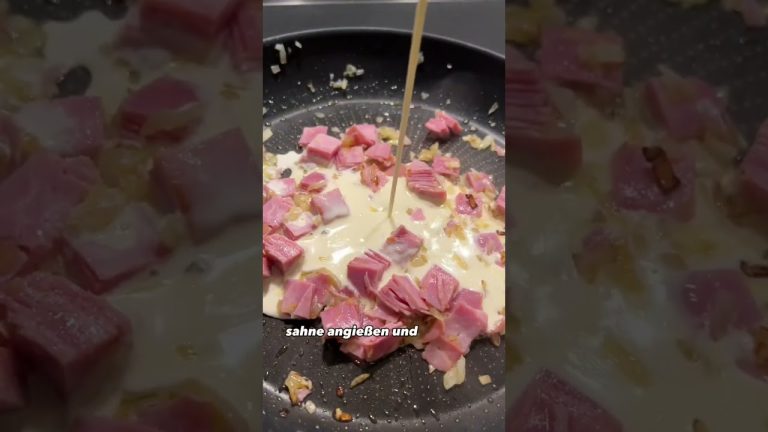 Käse Schinken Fussili mit Erbsen – super easy gemacht!🔥#Shorts