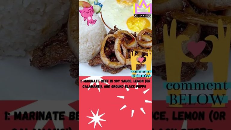 HOW TO MAKE BEEF STEAK SILOG IN 4 EASY STEPS #shorts #recipe