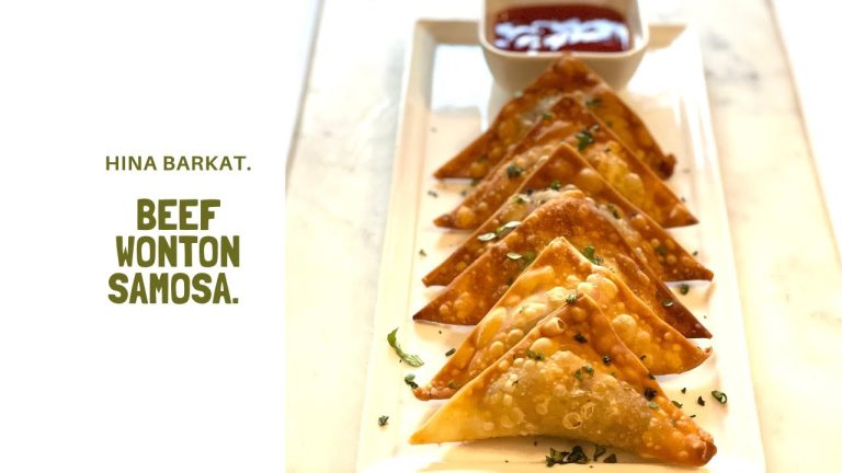 Beef Wonton Samosas | Appetizers | Beef Samosas | Pakistani Recipes | Hina Barkat.