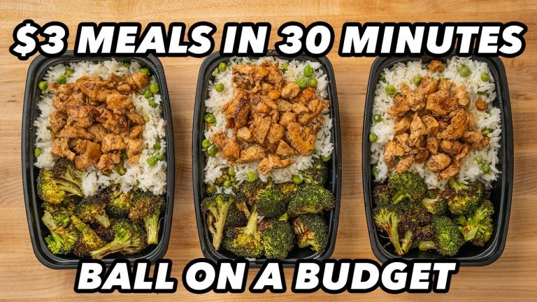 $3 Meals in 30 minutes – Jerk Chicken, Coconut rice & Peas