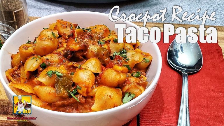 Crockpot Taco Pasta | Crockpot Recipes | Cheesy Taco Pasta