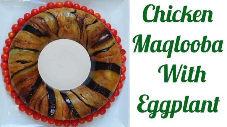 Chicken Maqlooba With Eggplant || Chicken Maqluba Arabic Recipe || Chicken Maqluba With Rice Recipe