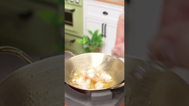 Delicious Shrimp Pasta Recipe | Miniature Food | Miniature Real Cooking #shorts #shrimppasta