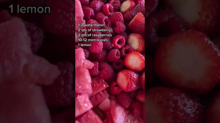 Watermelon, raspberry, strawberry, lemon juice