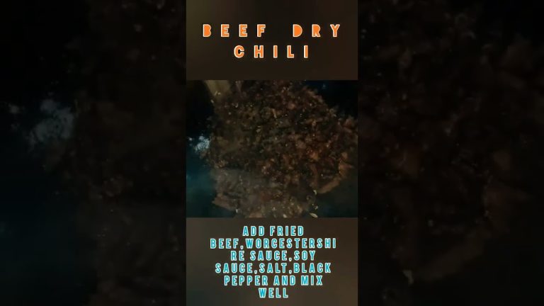 Beef Dry Chili Recipe #youtubeshorts #cooking #shortsvideo