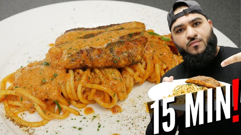 MY 15 MIN CREAMY SPAGHETTI RECIPE WITH SALMON