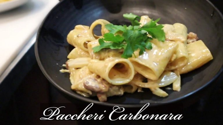 Creamy Paccheri Carbonara | Pasta Recipes | Italian Food