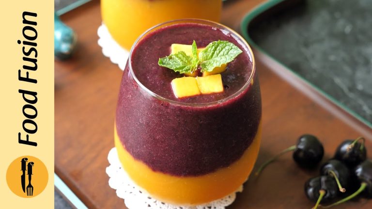 Mango Cherry Green Tea Smoothie Recipe By Food Fusion