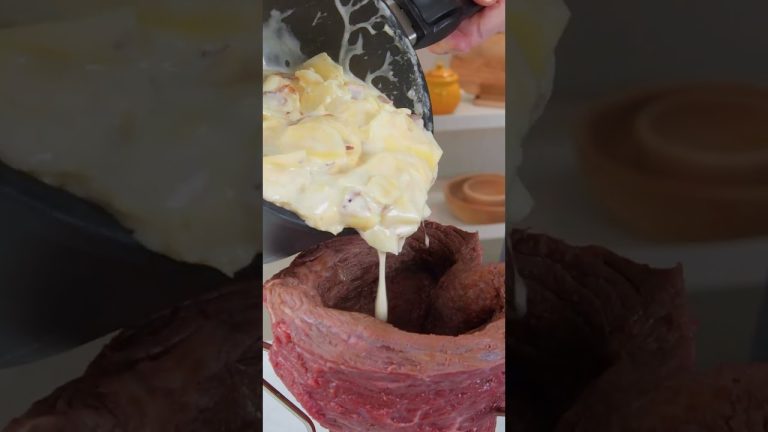 Stuffed Oven Roast Beef 🥩🥔🧀 #shorts #scrumdiddlyumptious #food #recipe #cooking #dinner #beef