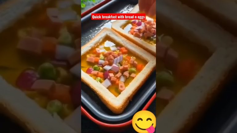 फटाफट नाश्ता Quick breakfast with bread and eggs  #shorts #trending #viral #shortvideo