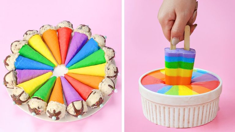So Easy Rainbow Cake Decorating Recipe 🌈 | Perfect Rainbow Chocolate Dessert Ideas