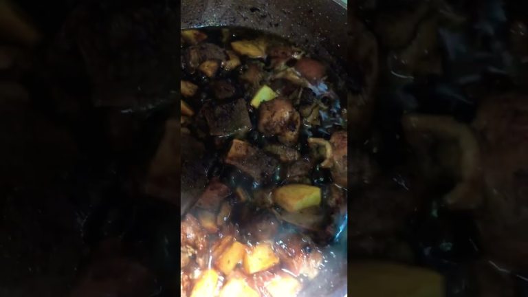 Pork Adobo with potatoes for lunch #simplefood