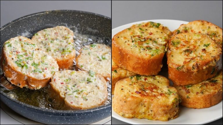 10 Min. Snacks Recipe | Easy Bread Egg Cheese Snacks Recipe | Bread Cream Cheese Omelette Recipe