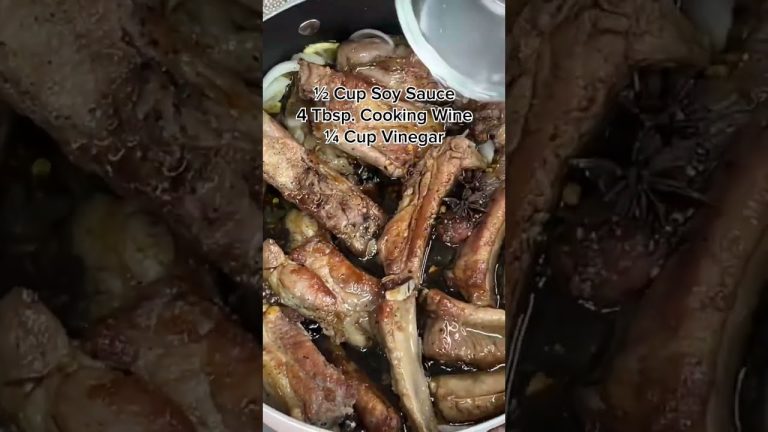 BRAISED HONEY SOY PORK RIBS 😋 #youtubeshorts #ytviral #youtube #ytfood #youtuber #shortsvideo