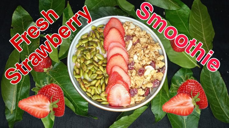 Fresh Strawberry Smoothie Bowl #recipe #cooking #viral #shortvideo #shortsvideo #shorts #short