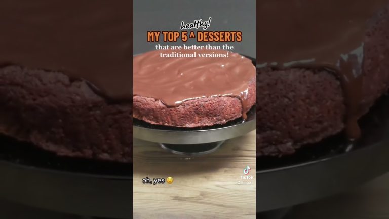 My Top 5 HEALTHY desserts that are BETTER than the ORIGINAL version! 🤤👏 #shorts #desserts #food