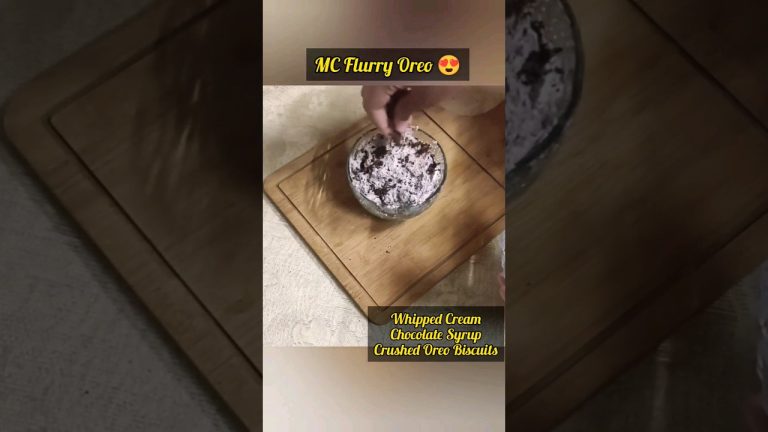 Homemade MC Flurry Oreo #shorts #recipe #dessert #chocolate #oreo