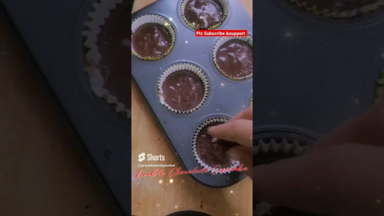 Double chocolate cupcake recipe #shortsyoutube #shorts