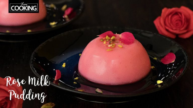Rose Milk Pudding | No Bake Eggless Milk Pudding | Easy Dessert Recipes at Home | Pudding Recipe