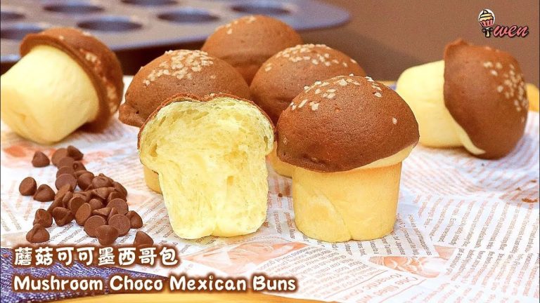 Mushroom Chocolate Rotiboy Mexican Bun Recipe蘑菇可可墨西哥包食谱|柔软拉丝| |Bread Recipe|Super Soft and Fluffy