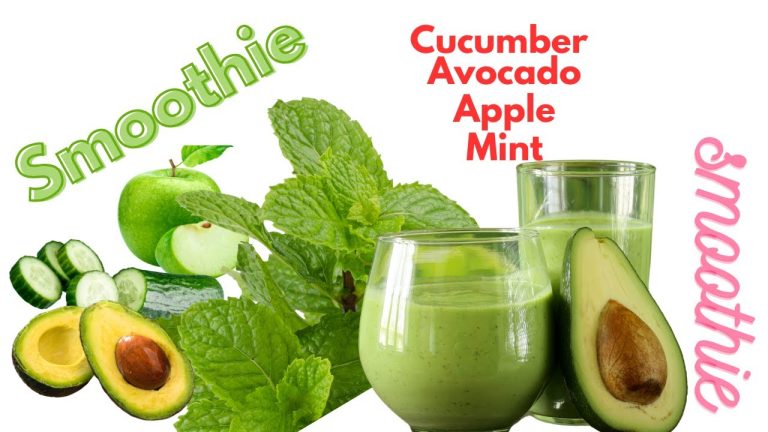 Avocado Mint Smoothie II Healthy Green Smoothie II Healthy Avocado Mint Cucumber Apple Smoothie