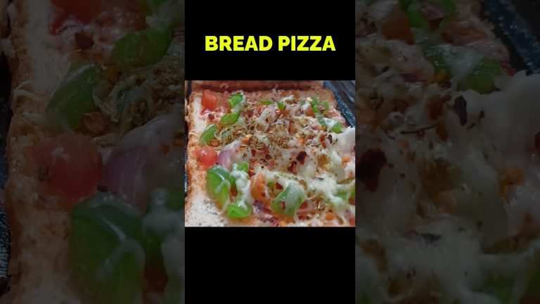 ब्रेड पिज़्ज़ा इन otg # bread pizza in otg # by food recipes