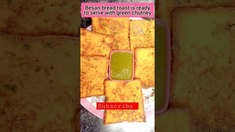 Besan bread toast recipe. best for kids lunchbox and snacks time. #youtubeshorts #breadtoast #shorts