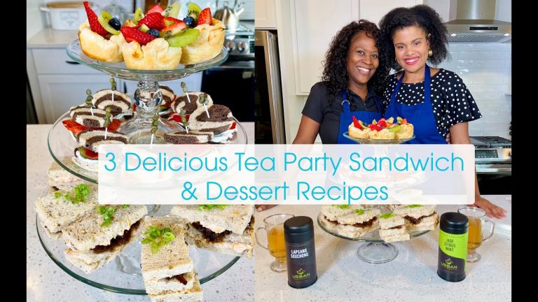 3 Delicious Tea Party Sandwich & Dessert Recipes with LapSang Souchong from Urban Tea Party!