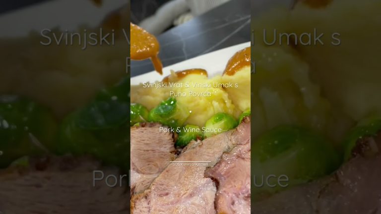 #recipes #shorts Svinjski Vrat i Ukusni Vinski Umak s Puno Povrća / Lunch Idea: Pork & Wine Sauce