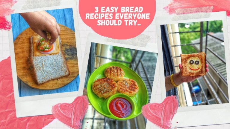 3 Easy Bread Recipes | Cheese Garlic Bread | Quick Cheese Sandwich | Smiley Toast