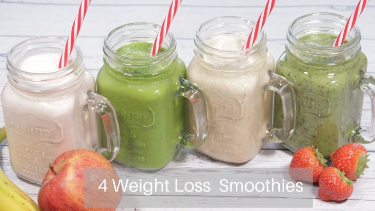 Easy weight loss BREAKFAST SMOOTHIE 4 ways | Healthy Smoothie Recipes