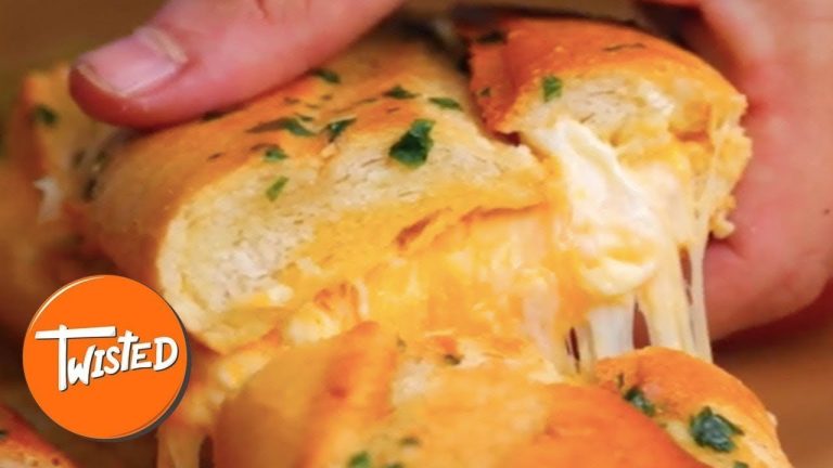 4 Cheese Stuffed Baguette Recipe | Homemade Bread Recipes | Twisted