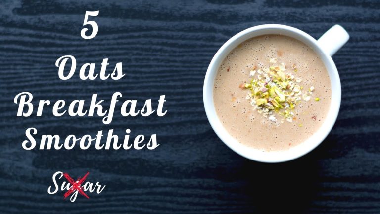 Oats Breakfast Smoothie Recipes – No Sugar || Oats Breakfast Recipes for Weight Loss 5 Ways