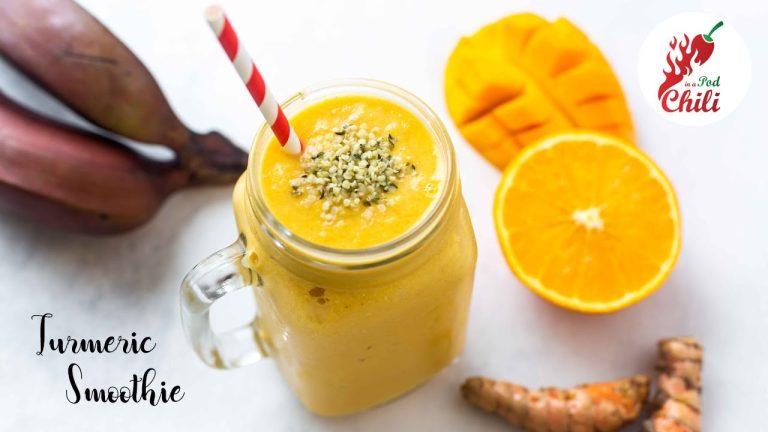 Tropical Summer Smoothie | Turmeric smoothie | Healthy smoothies recipes | ASMR Cooking