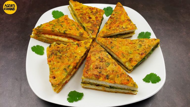 Bread Pakora NO FRY Cheese Sandwich Recipe, Healthy Bread Pakora by Aqsa's Cuisine, Veg Snack