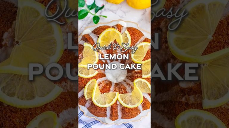 Easy Lemon Pound Cake Recipe! #baking #cake #lemon