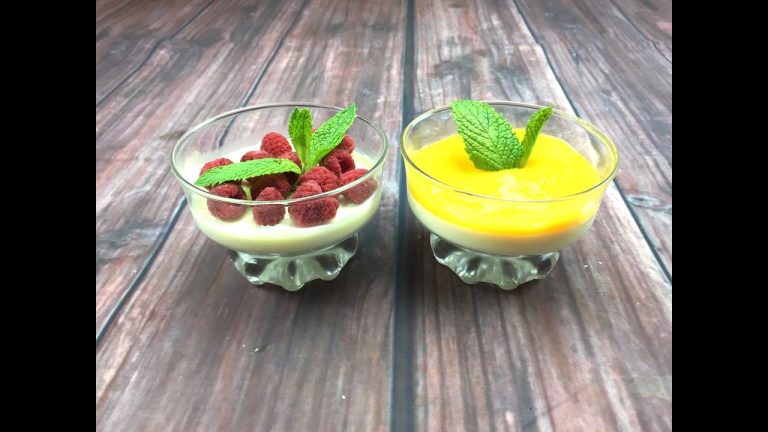 Mango & Berry Panna Cotta Recipes #agaragar #pannacotta #dessert #recipes
