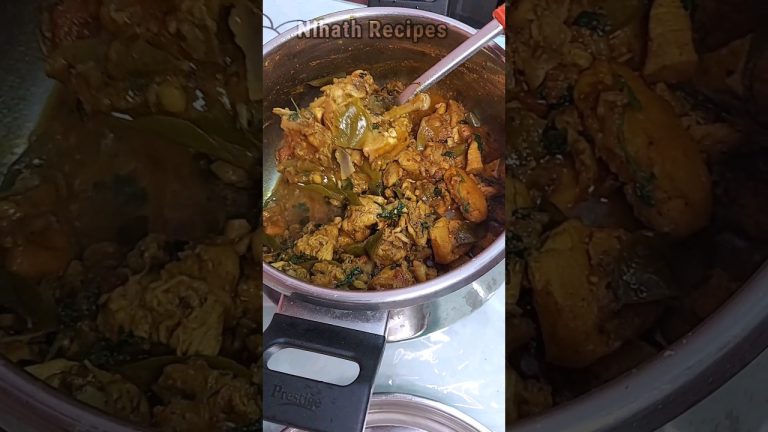 Today's special Dinner 😍 Chicken gravy 😋 #shorts #nihathrecipes #food #recipes