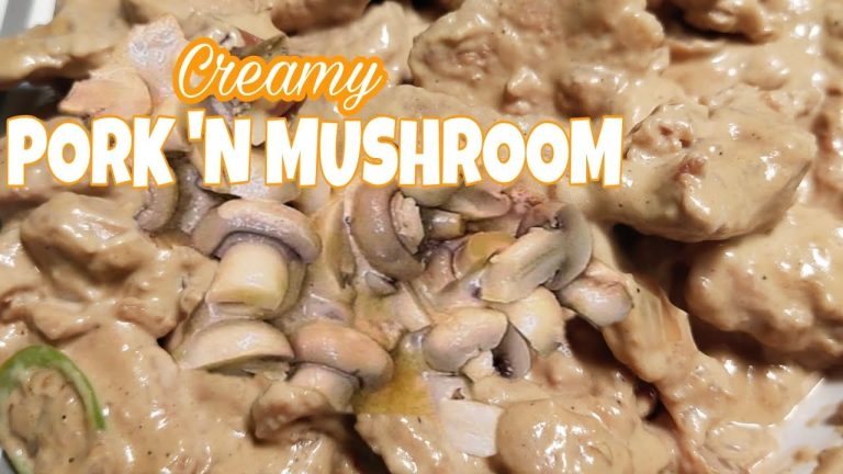 CREAMY PORK WITH  MUSHROOM | EASY TO COOK RECIPE