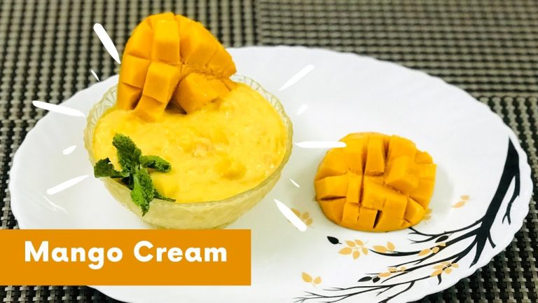 Mango Cream | Easy Homemade Cream | Yummy Mango Dessert Recipes | Easy Ways To Cut Mango