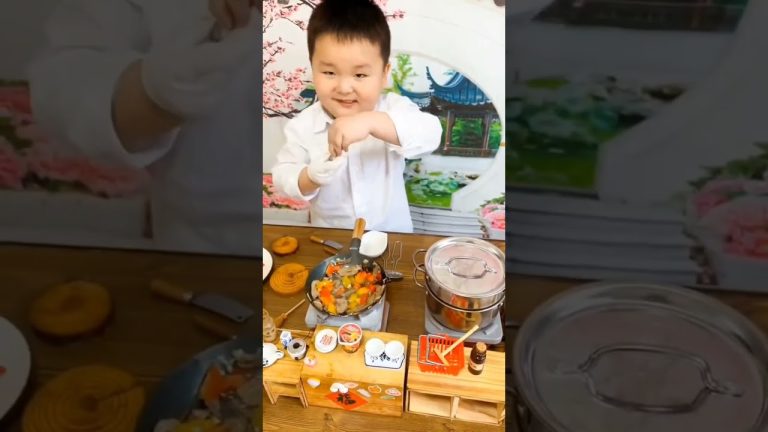 How Cute Little Chef Make Himself a Delicious Food|Asian Food Recipe