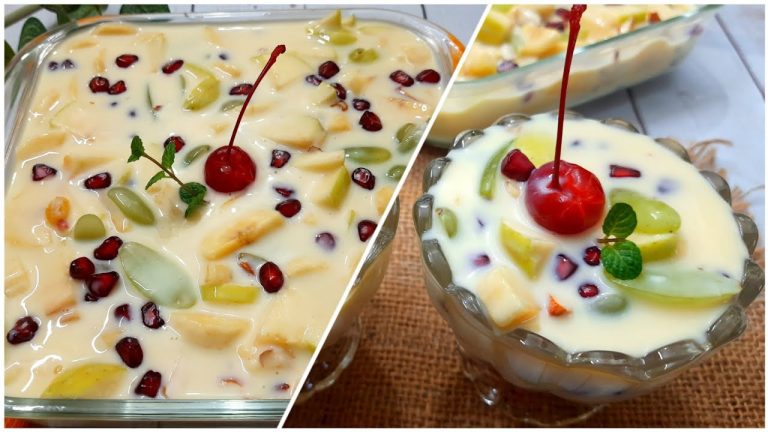Fruit Dessert | Iftar Recipe| Summer Dessert Recipe|Creamy Fruit Salad | Ramadan 2023| Fruit Custard